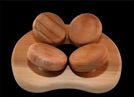 Sauna Kopfstütze mit 4-Punkt Kopfauflage aus Red Cedar Holz