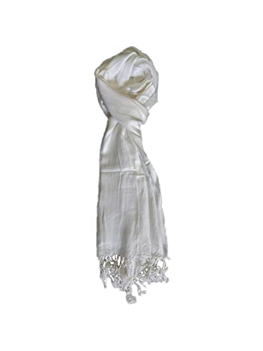 El Mejor Listado de Chales para Mujer de esta semana. 41 Pashminas Lisa 100% Viscosa (Blanca)