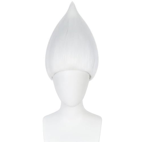 Image of JoneTing Pure White Wig for Men White Straight Cosplay Wigs for Party