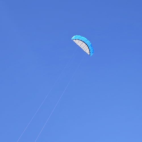 2.5m Blau, Zweileiner Matte, Drachen für Kinder und Erwachsene, 2x25m auf Winder mit Schlaufen