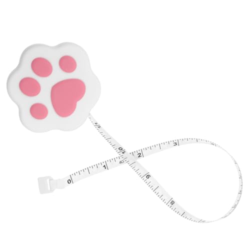 WEKAMOS Cinta Métrica Pequeña Retráctil de Dibujos Animados con Diseño de Pata de Gato Cinta para Medir Cuerpo y Ropa Herramienta Portátil para Costura y Medición Precisa