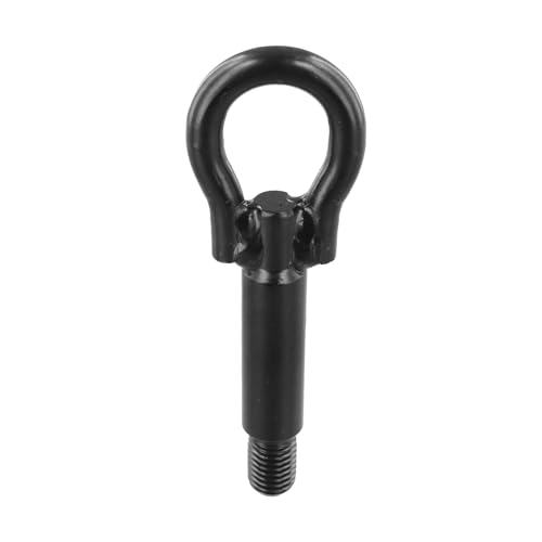 Gettimore Crochet à œillet de remorquage en métal compatible avec VW Polo 6R/9N/9N3, Skoda Fabia/Rapid/Roomster, Seat Ibiza/Cordoba/Toledo, noir, OEM 6K0803615C