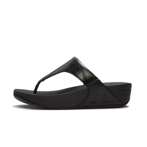 Image of FitFlop Womens Lulu Leather Toe Post Sandals