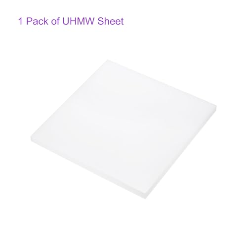 Image of DMiotech 12 x 12 x 1 /2 Inch Plastic UHMW Sheets, Ultra High Molecular Weight Polyethylene, Opaque White Polyethylene Board for Automotive, Chemical, Manufacturing, DIY Home Kitchen