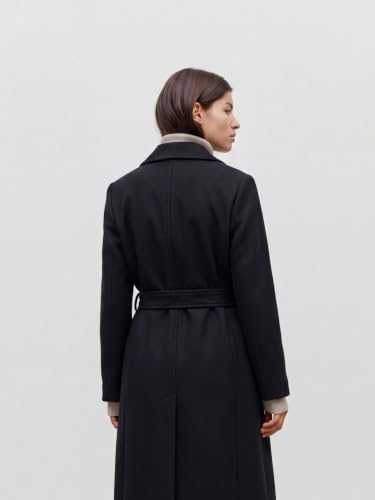 VERO MODA VMFORTUNEAYA SS23 Long Coat Noos Jacket, Black/Detail:Solid, XS aux Femmes