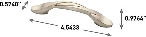 Miniatura 2 de Franklin Brass P35518K-SN-B1 asa curvada para cajón de gabinete de cocina, 3 pulgadas, níquel cepillado, 25 unidades