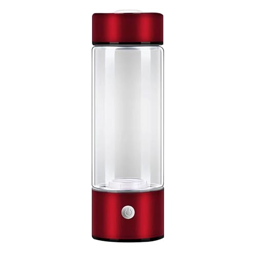 Portable Hydrogen Water Generator 420ml - Rechargeable Hydrogen Water Bottle for Health &amp; Wellness (Red)