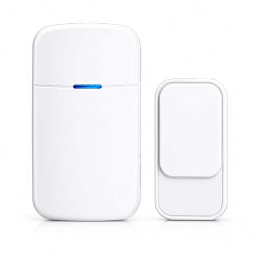 Image of OXSAM Wireless Doorbell - Long Range Over 100 Ft, 32 Rings Bell, Battery Powered Door Bell Chime with LED Flash Wireless Calling Bell for Home, Office, Shop (Smart Kinetic + 2Y Warranty)