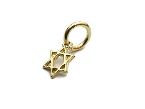 Star of David Tiny 14k Yellow Gold Charm pendant
