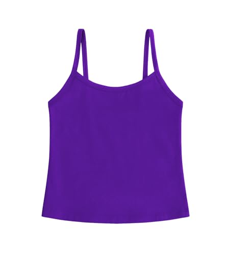 Image of QBK Girls Tank Tops Toddler Camisole Cotton Cami Spaghetti Strap Undershirts for Girls 2T-12Years