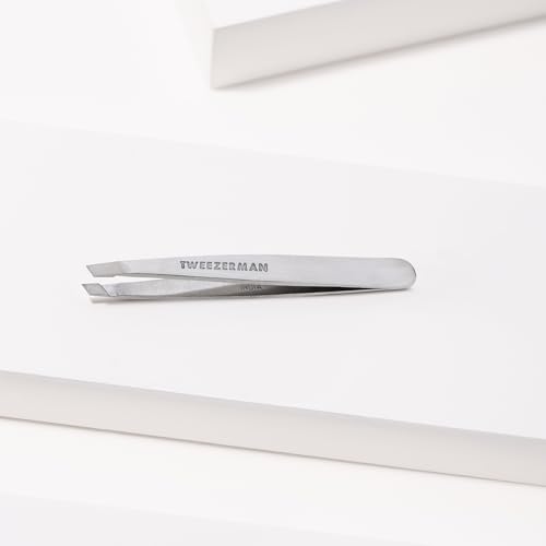 Tweezerman Mini Slant Tweezer, Classic Stainless