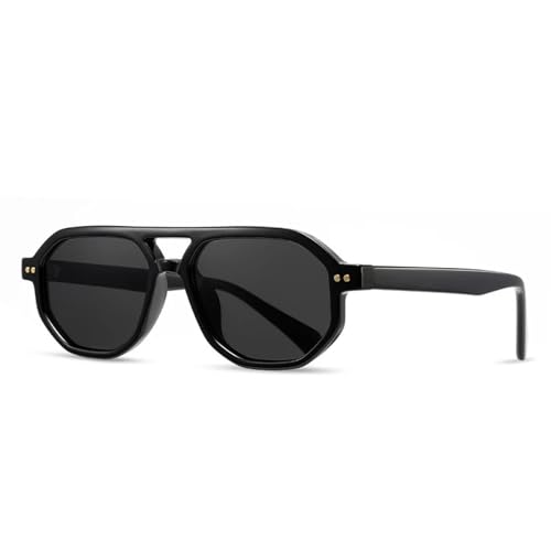 Lunettes de soleil polygone rétro double pont pour vos sorties en ville et vacances
