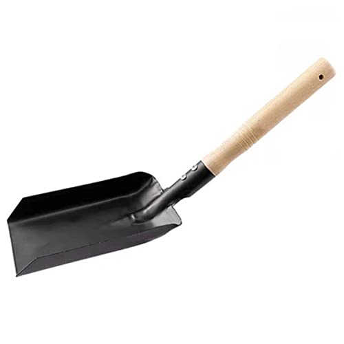 ULTECHNOVO Pala De Jardinería Palas De Cabeza Plana Pequeña Pala Cuadrado Pala Pala Palas De Jardinería Pala De Chimenea para Cenizas Pala De Mano Gardening De Madera Black