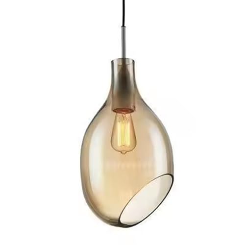 Lámpara de cristal ámbar para comedor moderno y techos de dormitorios íntimos 2
