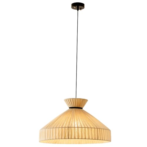 Lustres en tissu style crème française avec suspension moderne E27 de salon
