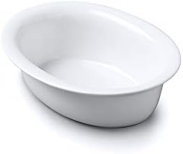 Wm Bartleet & Sons Traditional Porcelain Individual Serving Oval Pie Crust Dish, 18cm  White