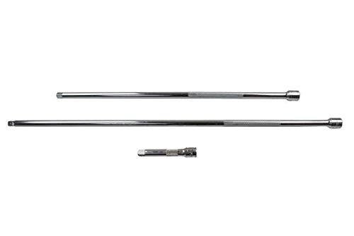 US PRO 3/8" Drive Extension Bar Set 5pc Extra Long 100mm - 600mm 4031, Variety Pack - Image 3