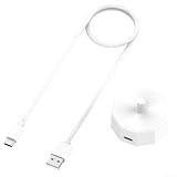 HEIBTENY Base di ricarica magnetica USB per AquaSonic Black Series, Black Series Pro, Vibe Series, Vibe Series Pro, Duo e Duo Series Pro (bianco)