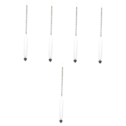 GLEAVI 5pcs Hydrometer for Liquid Measurement Petroleum Hydrometer for Specific Testing Laboratories Industrial Production and Petrochemical Fields and Tool