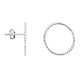 ELEGANT & ZEITLOS - Modische Silber Ohrstecker mit Kreis Motiv - passend zu jedem Anlass und vielseitig kombinierbar