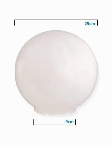 Tulipa de cristal bola opal de 25cm boca de 9cm