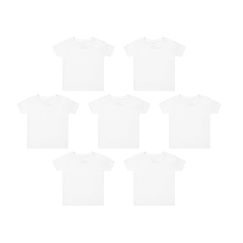 Image of Hanes Boys' Undershirt, EcoSmart White T-Shirts for Boys, Short Sleeve Shirts, 5 or 10- Pack