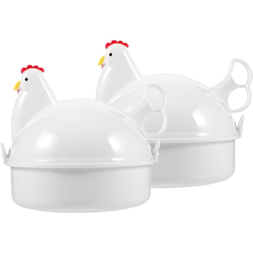 Molde para cocinar huevos en microondas antiadherente y rápido, juego de 2 piezas 2