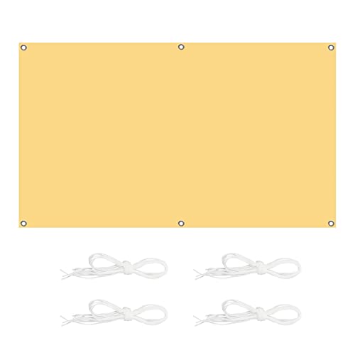 Voile d'ombrage coupe-vent rectangulaire crème 2x6 m pour extérieur - 2