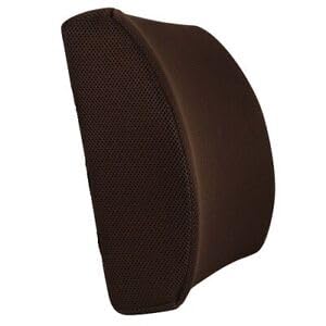Coussin lombaire en mousse à mémoire de forme avec housse lavable marron