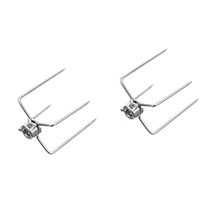 UPKOCH 2 Stck. Edelstahl Grillgabeln Drehspießgabeln