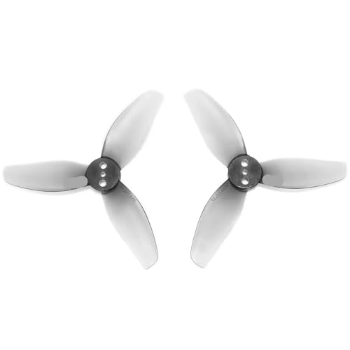 Hélice T2.2X1.6X3 que elimina vibraciones en drones FPV con su diseño 2CW 2CCW gris