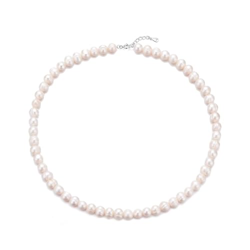 Philip Jones Collier ras du cou en argent sterling avec perles et eau douces blanches