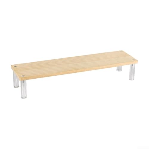 Diseño de estante de escalera con madera y materiales acrílicos para necesidades de almacenamiento estéticas y prácticas equilibradas (1 capa de 30 cm)