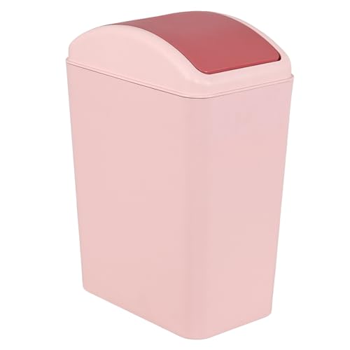 Image of Cand 4 Gallon /16 L Plastic Kitchen Garbage Trash Can with Swing Lid, Pink