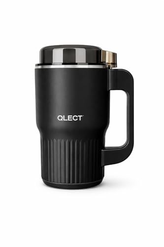 Image of QLECT Electric Coffee Grinder & Spice Grinder, Plug-in Stainless Steel Blade Grinder with Lid, Multi-Purpose Grinder for Coffee Beans, Spices & Herbs, Black