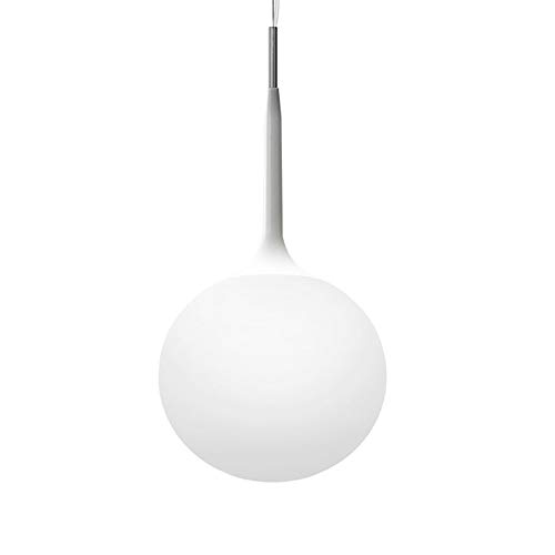 Chandelier globe en verre blanc luminaire de plafond haut de gamme 25 cm