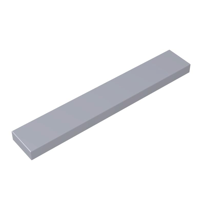 Gobricks 6636 Foundation Plate Tile 1x6 with Groove 50 Pieces GDS-564 Compatible with Lego Building Blocks Color:Flat Silver — image 1
