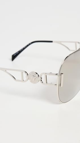 Image of Versace Sunglasses VE 2255 10006G Silver Light Grey Mirror Silve
