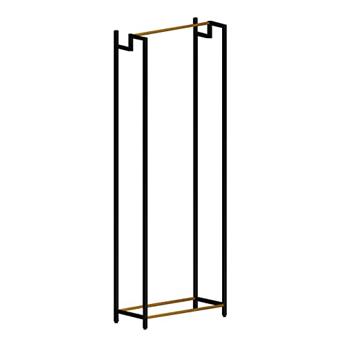XIAOXIAO Perchero Simplicidad Moderna Oro Negro Perchero para Ropa Independiente Cubrir con Grava Estante De La Ropa Sala De Estar Palanca Única Tendedero Durable Perchero Cover