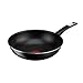 Tefal C38819 Hard Titanium Essential Wokpfanne 28 cm, Antihaftversiegelung mit Titanpartikeln, Thermo-Signal Temperaturanzeiger, spülmaschinengeeignet, Made in France, Schwarz