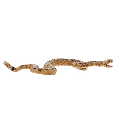 Toyvian Faux Serpents Toy- Figure de Serpent en Plastique en Caoutchouc Saulle à Sonnette Faux Oiseaux Et Écureuils Fraye