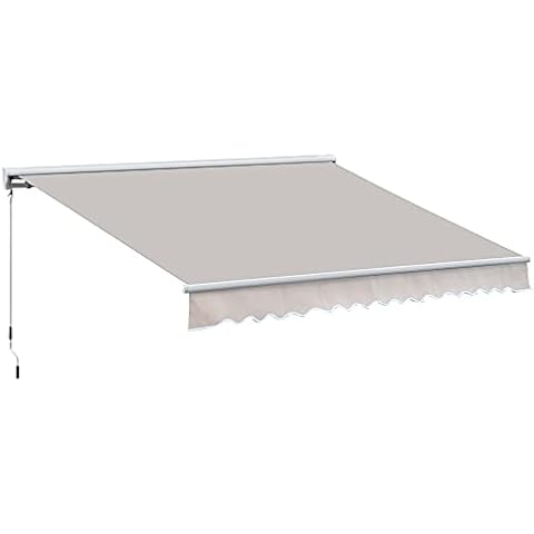 Outsunny Electric Garden Door Awning with Remote Cover
