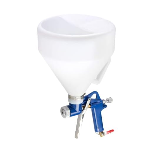 Hiltex 31229 Pneumatic Air Texture Spray Gun, 1.2 Gallon Hopper with Handle | Includes 3 Additional Nozzles (4, 6, 8 mm)