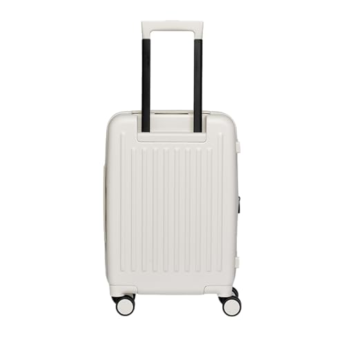Image of Acer Barcelona Suitcase, 20 inch Cabin, with 360 Degree Spin 8 Wheels, TSA Lock, Top Opening, Expandable, Recycled Polyester Material, White