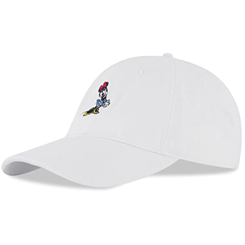 Casquette Minnie Mouse Disney femme blanche snapback dad hat ajustable visière courbe