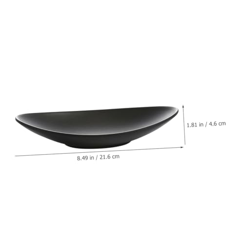 Set de 2 platos pequeños de melamina negros para sushi miniatura 2