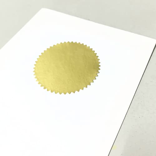 400 Pack, 2" Certificate Award Seals Stickers - Silver/Gold #TOP4