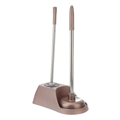Freestanding Bathroom Plastic Cleaner & Plunger SetEssential Toilet Cleaning Tools for Effortless Stains Removal & Clog UncloggingDurable & Stylish Design
