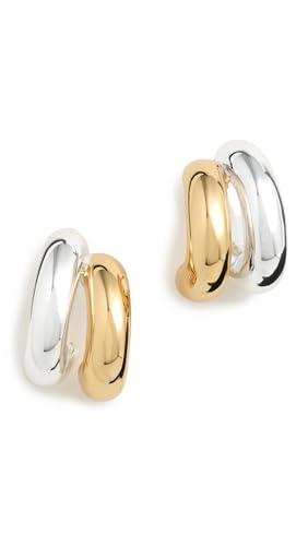 Jenny Bird Womens Mini Florence Earrings Two-Tone Gold Silver One Size