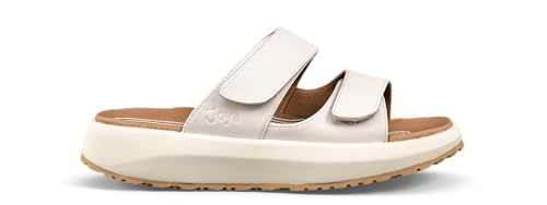 JOYA Vienna III white, komfortable Sandale für Damen aus weichem Nubukleder und...